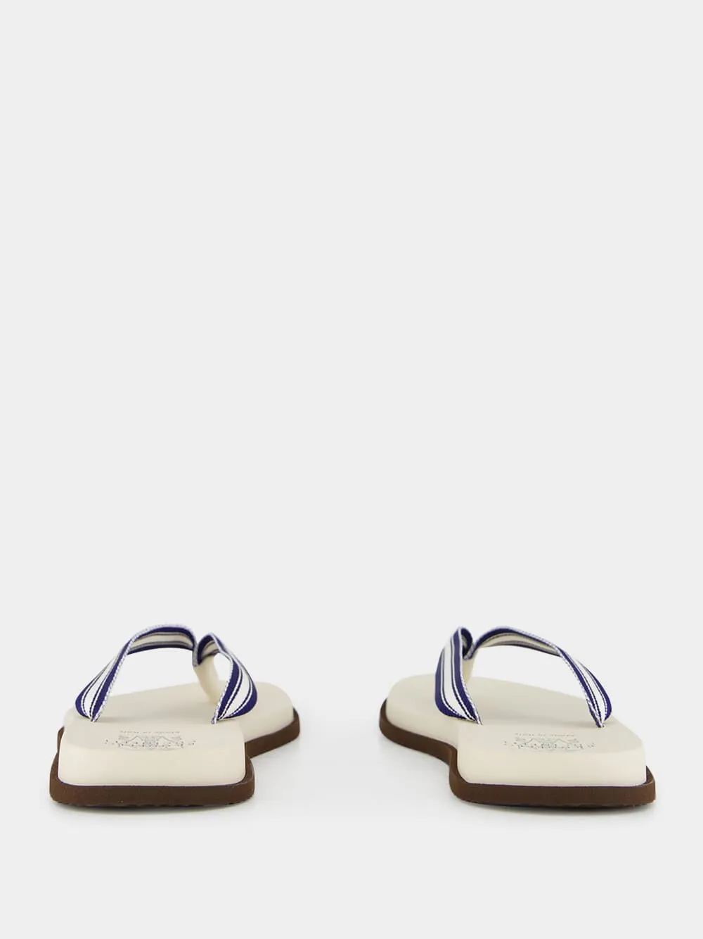 Navy Blue Striped Pool Slides