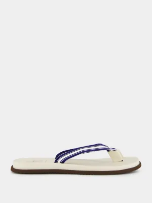 Navy Blue Striped Pool Slides