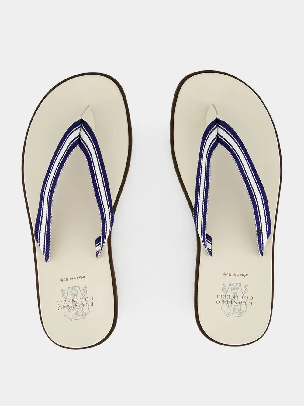 Navy Blue Striped Pool Slides