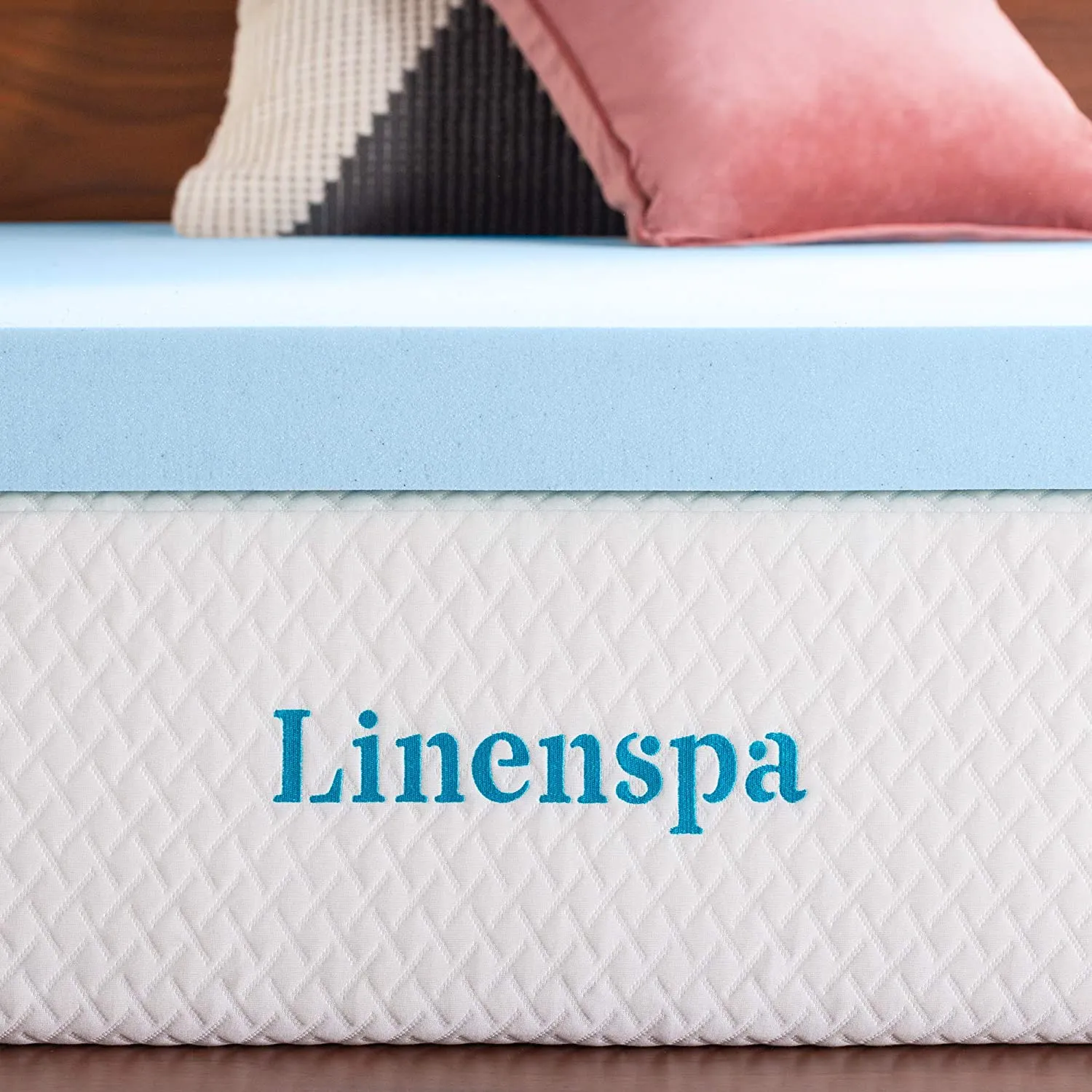 New compressed in box! Linenspa 3 Inch Gel Infused Memory Foam Mattress Topper, Queen