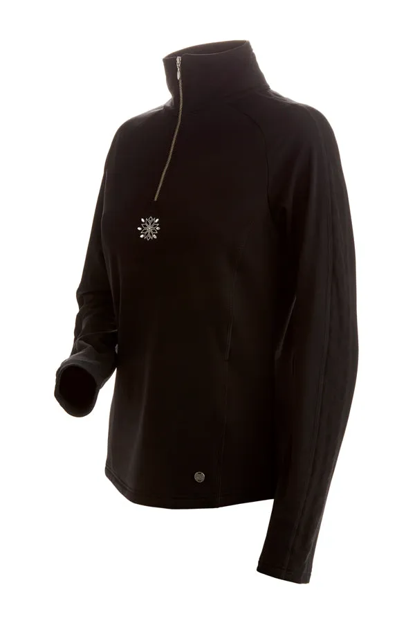 Nils Lisie T-Neck Fleece - Black