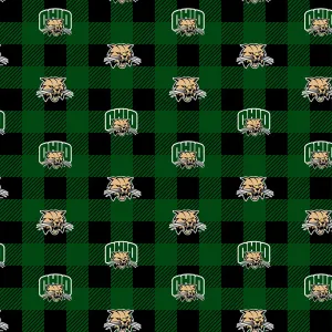 OHIO UNIVERSITY-Buffalo Plaid Fleece-100% Polyester-OHIO1190
