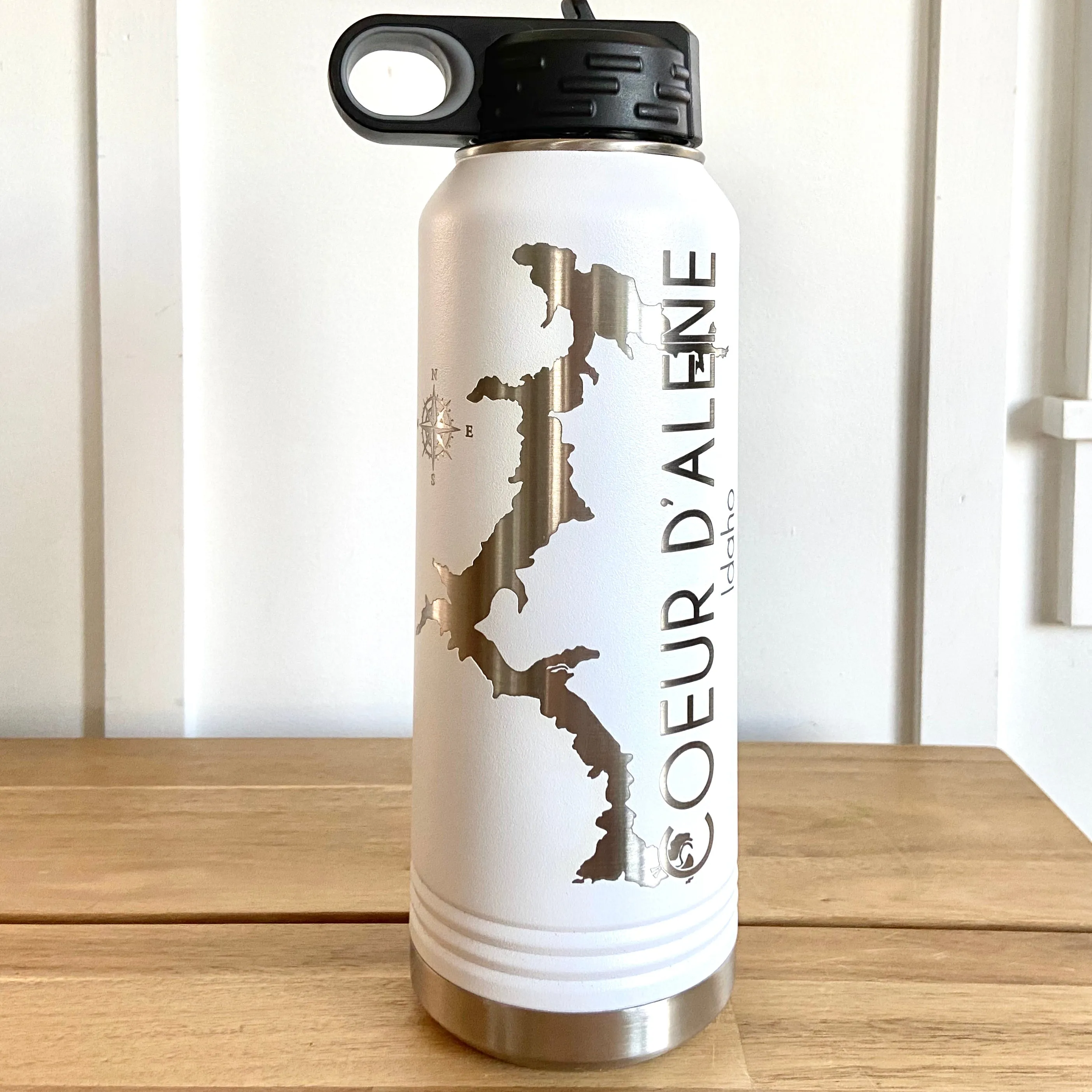 Olive Green Coeur D’Alene 32oz Double Wall Insulated Idaho Waterbottle