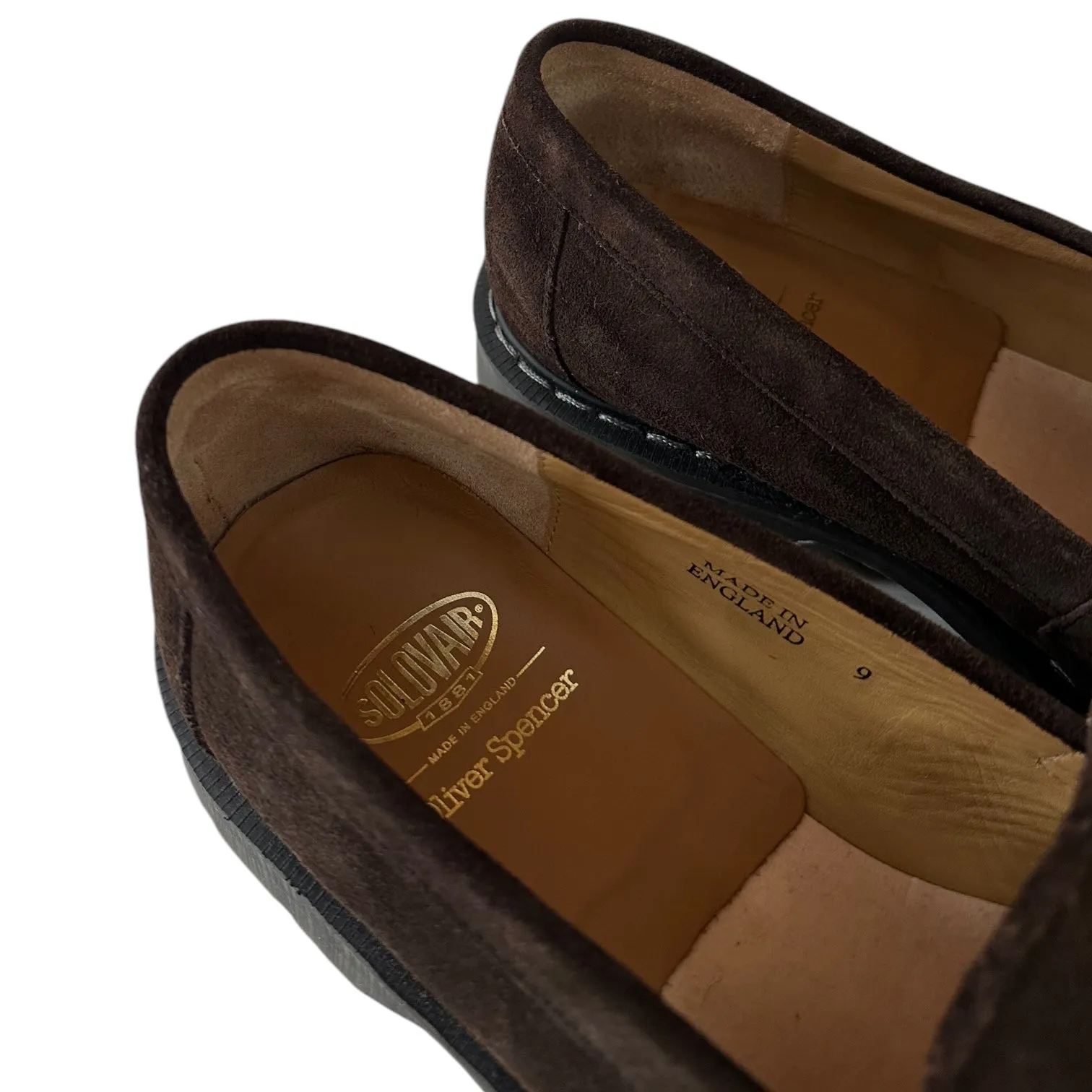 Oliver Spencer Solovair Brown Suede Penny Loafers