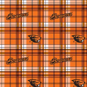 OREGON STATE UNIVERSITY-Plaid Fleece-100% Polyester-OS812