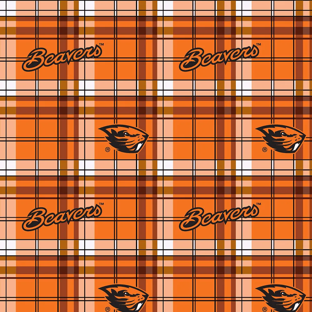 OREGON STATE UNIVERSITY-Plaid Fleece-100% Polyester-OS812