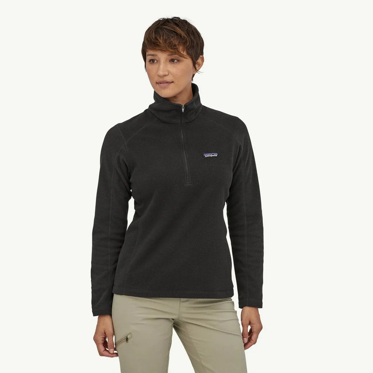 Patagonia Womens Micro D 1/4 Zip - Black