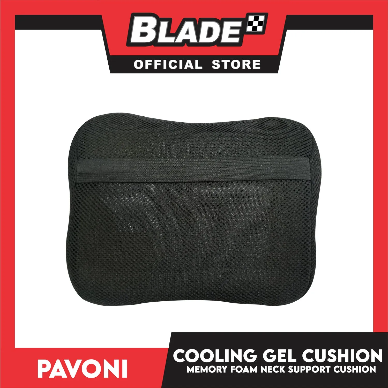 Pavoni Memory Foam Car Seat Neck Support Cushion with Cooling Gel