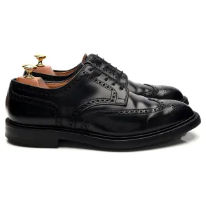 'Pembroke' Black Leather Derby Brogues UK 9 E