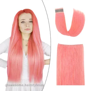 Pink Halo Human Hair Extension For Thin Hair Full Volume
