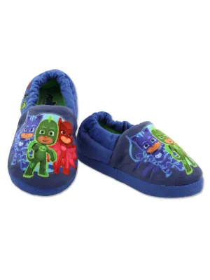 PJ Masks Boys Toddler Plush Aline Slippers with Non Slip Rubber Sole