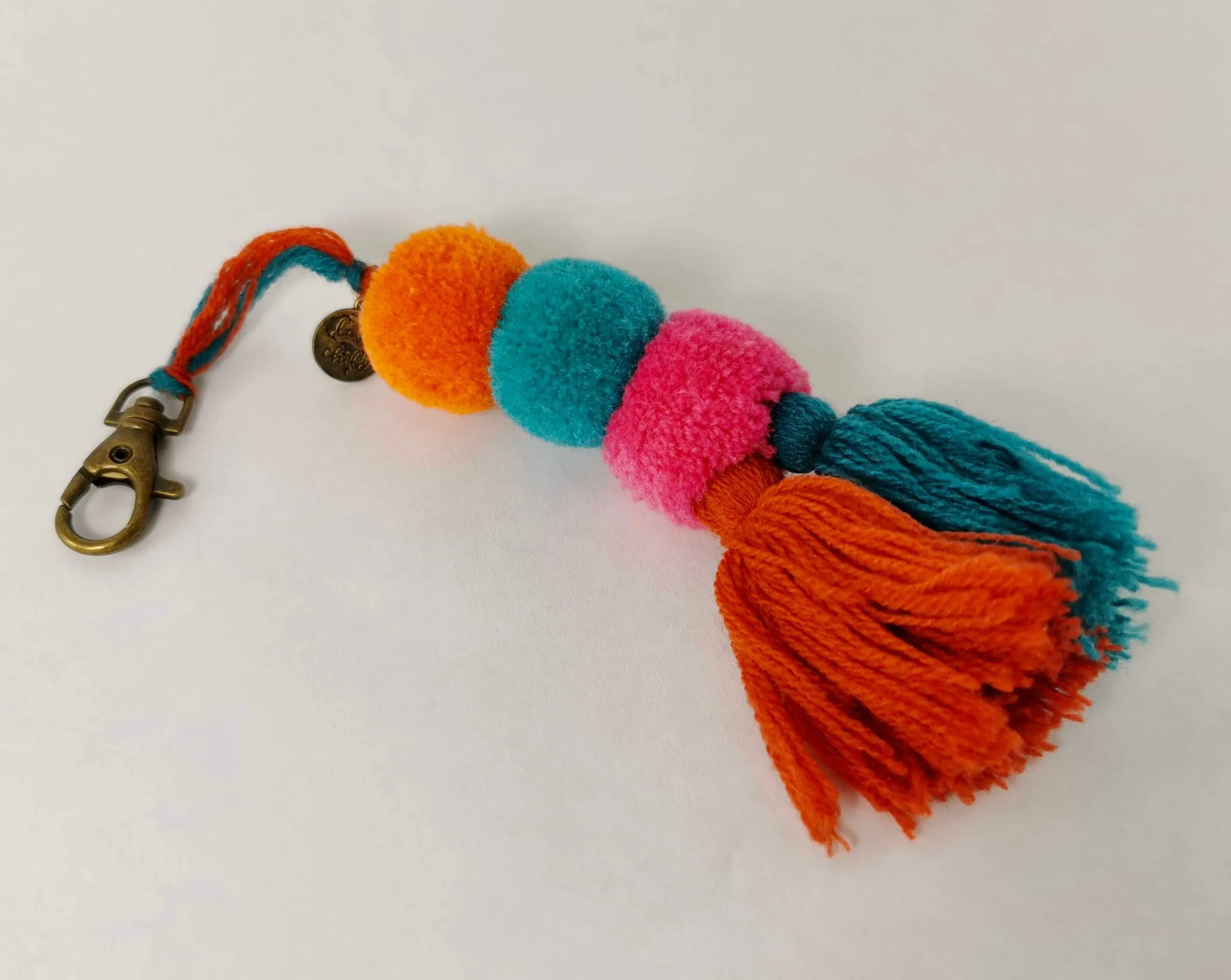 Pom-Pom and Tassel Purse Charm