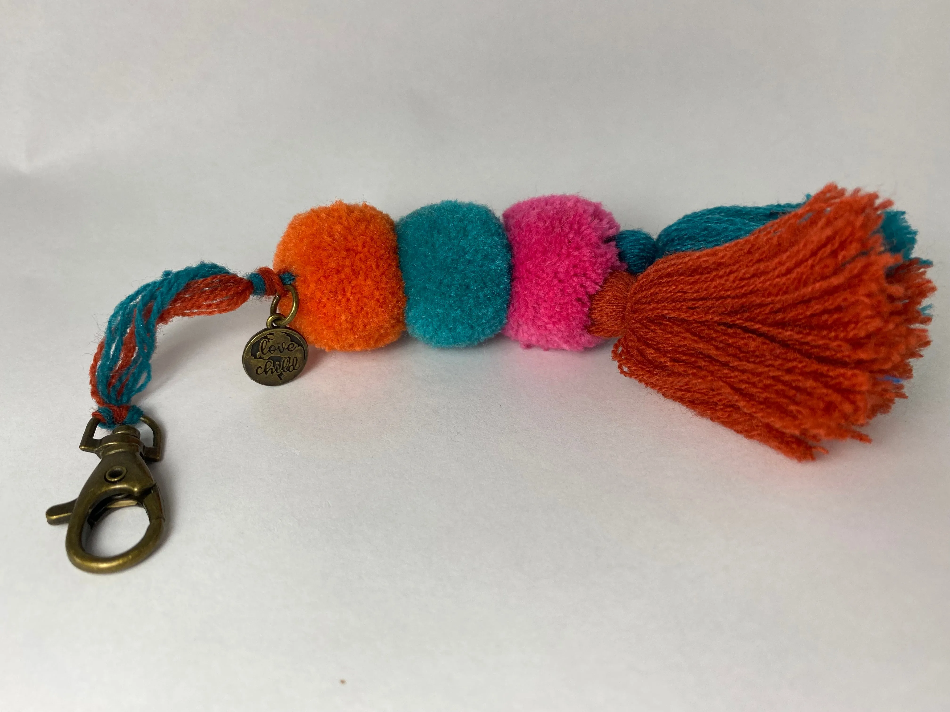 Pom-Pom and Tassel Purse Charm