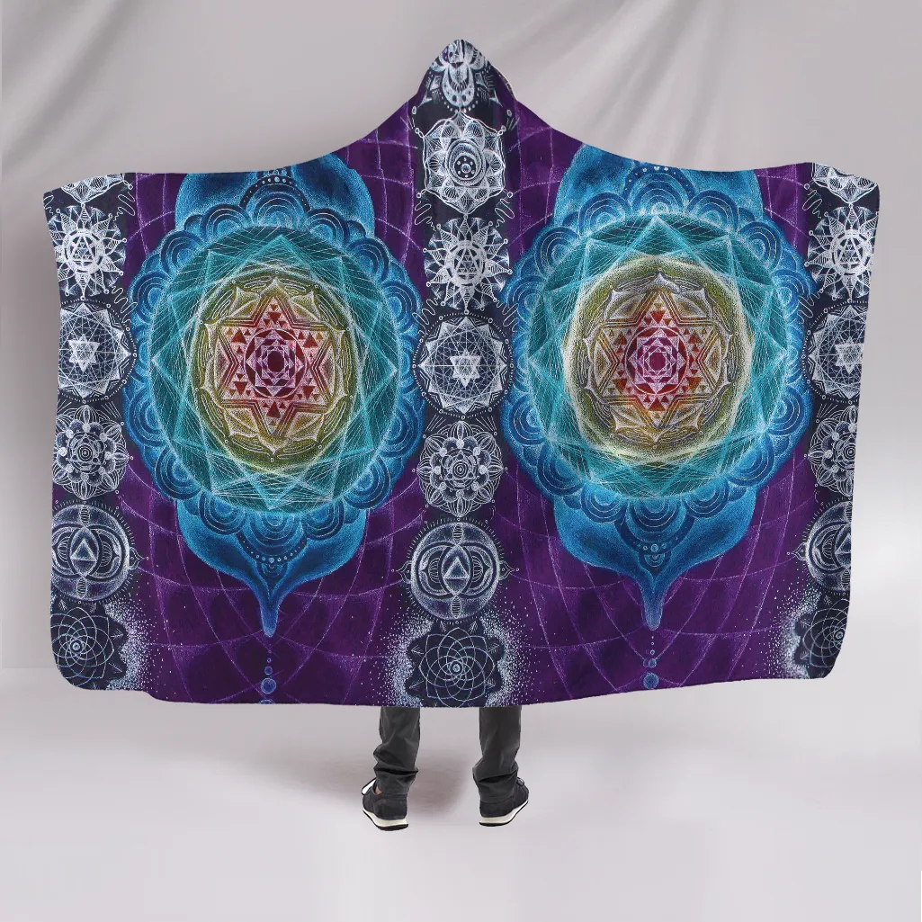 Psychedelic Chakras Hooded Blanket