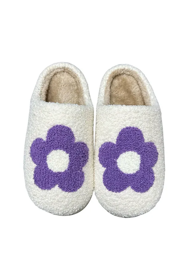 Purple Flower Slippers