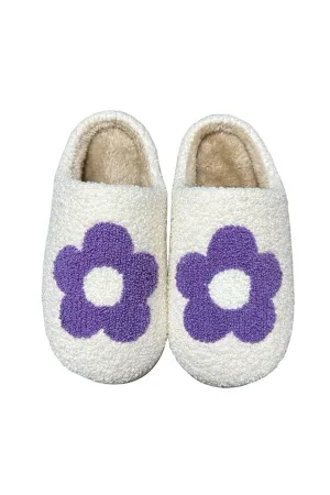 Purple Flower Slippers