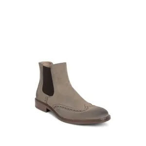 REACTION KENNETH COLE Mens Beige Knock Wingtip Toe Block Heel Chelsea 12 M