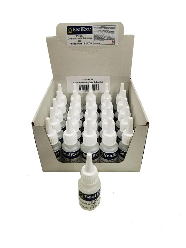 Rubber Extrusion Adhesive - Cyanoacrylate - Seals - Trims - Rubber Bonding Agent