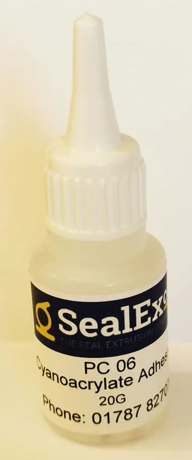 Rubber Extrusion Adhesive - Cyanoacrylate - Seals - Trims - Rubber Bonding Agent