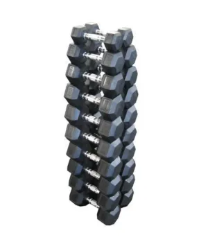 Rubber Hex Dumbbell Set - 5 Pairs (20kg - 30kg)