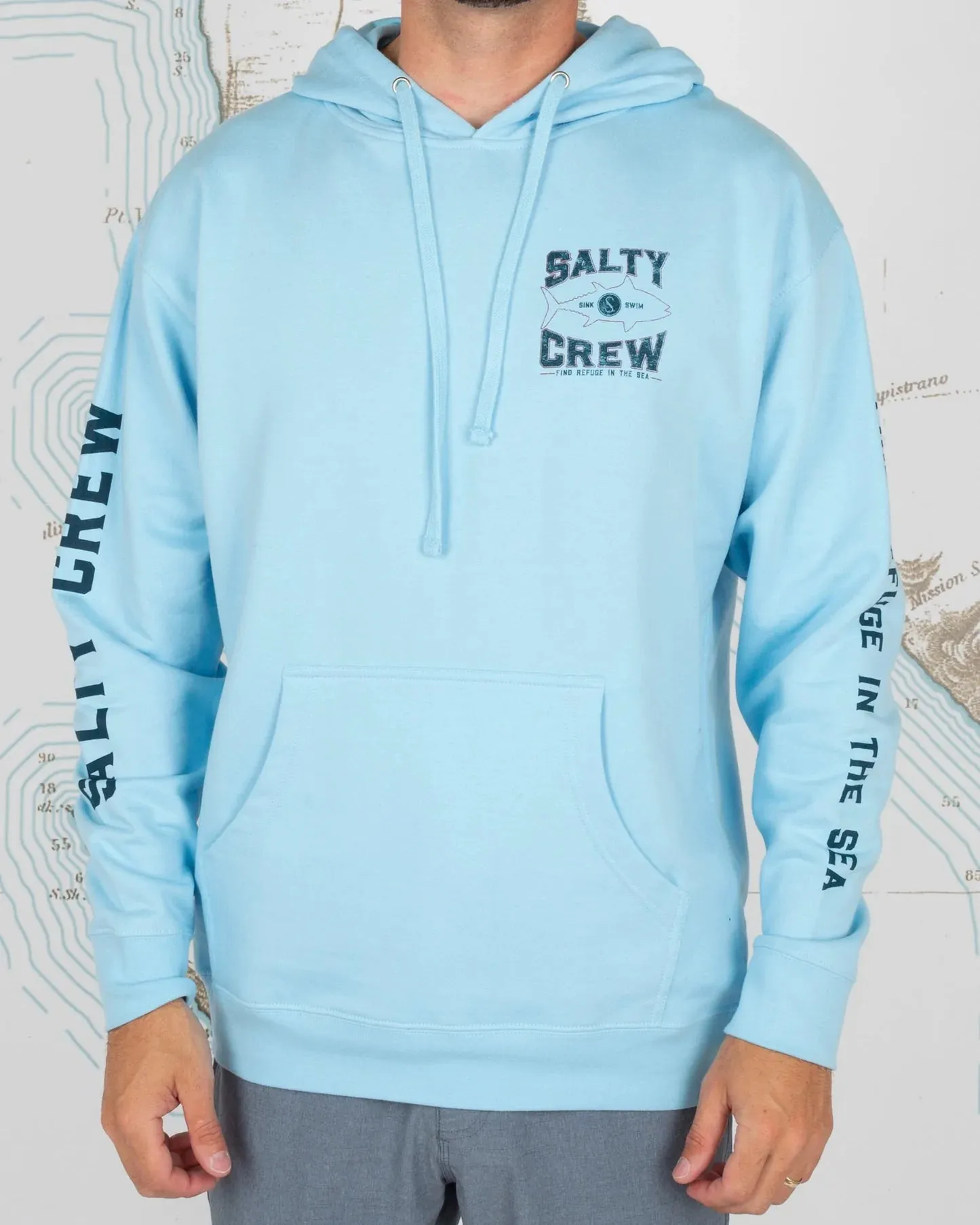 Salty Crew Tight Lines Fleece Light Blue
