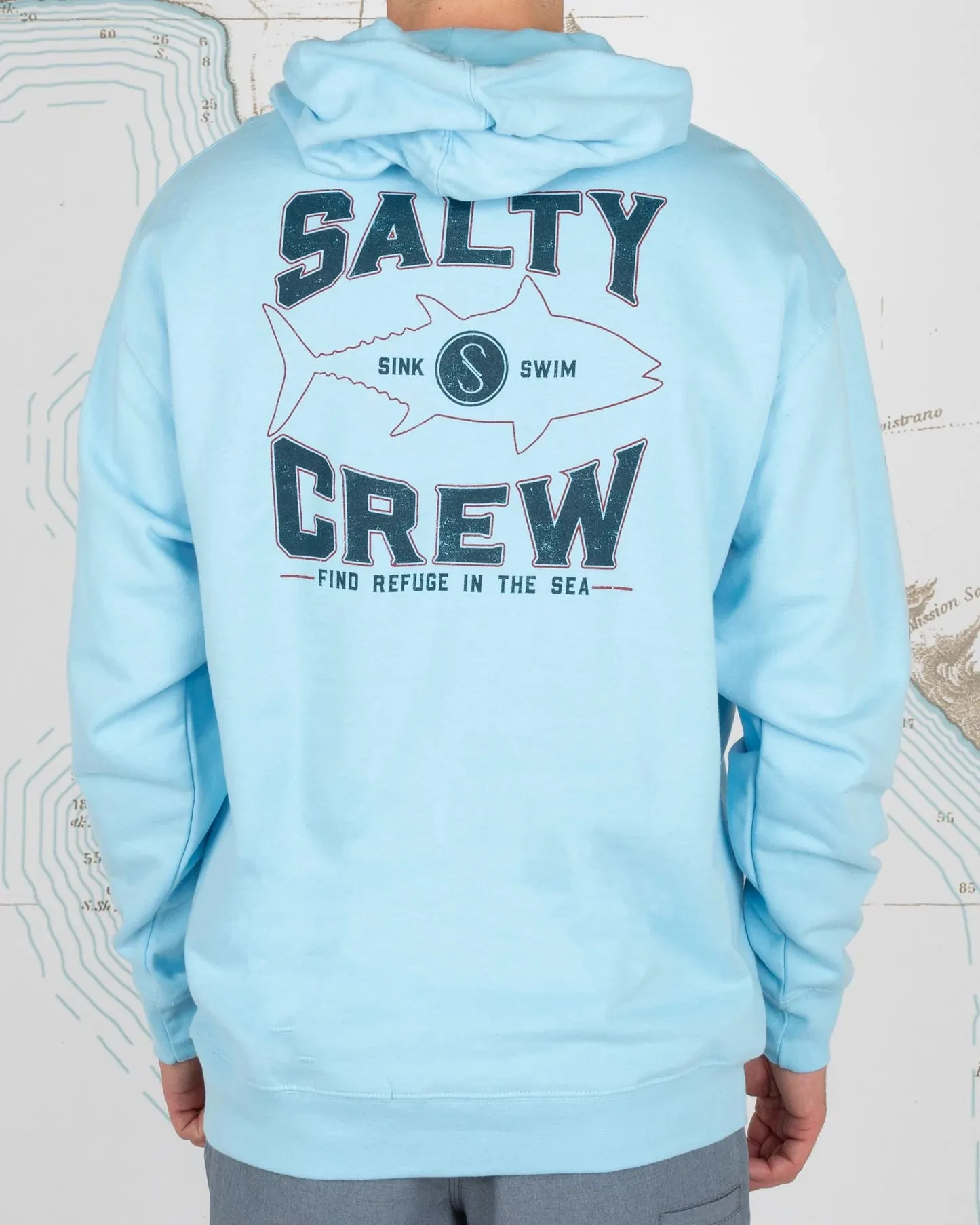 Salty Crew Tight Lines Fleece Light Blue