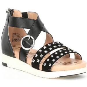 Sam Edelman Little Girls Audrea Cassie Sandals Black Faux Leather 4M New