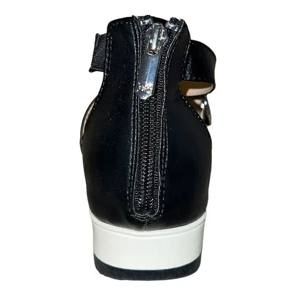 Sam Edelman Little Girls Audrea Cassie Sandals Black Faux Leather 4M New
