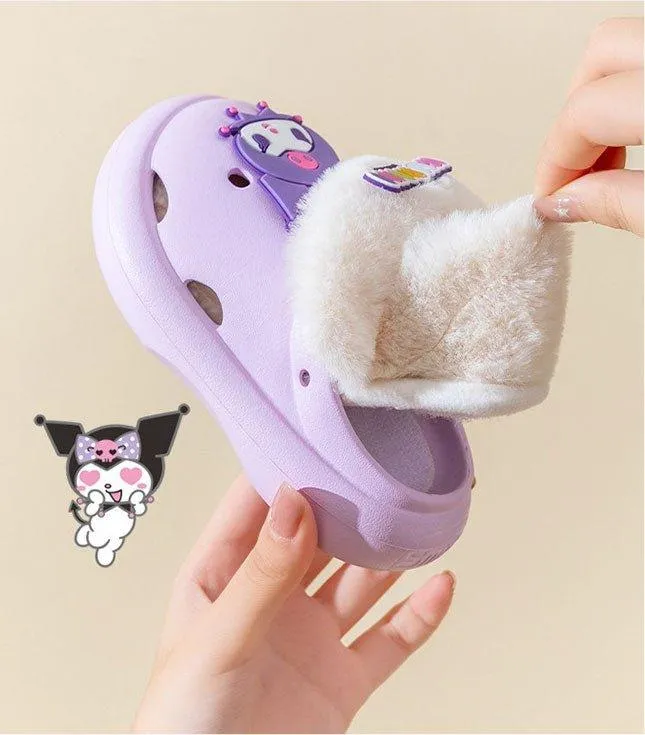 Sanrio Clogs Kids' Fleece Sandals (Removable Fleece)