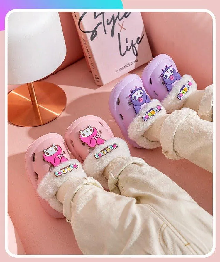 Sanrio Clogs Kids' Fleece Sandals (Removable Fleece)