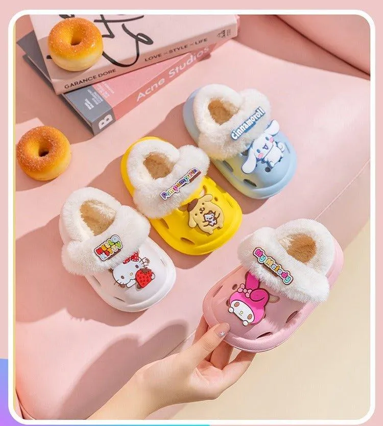 Sanrio Clogs Kids' Fleece Sandals (Removable Fleece)