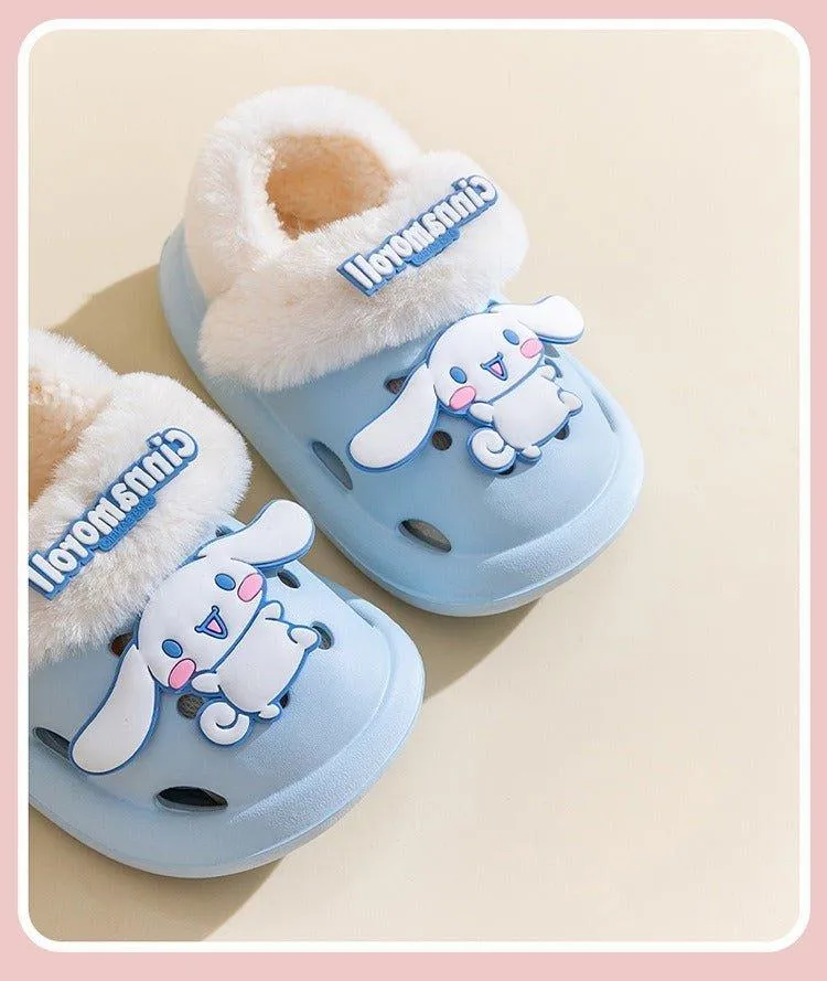 Sanrio Clogs Kids' Fleece Sandals (Removable Fleece)