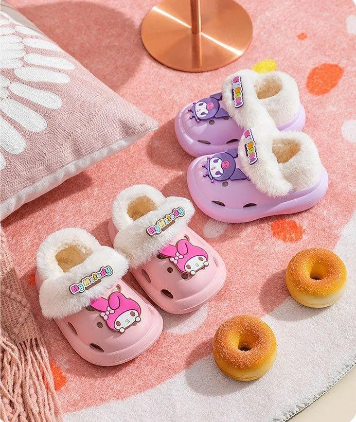 Sanrio Clogs Kids' Fleece Sandals (Removable Fleece)