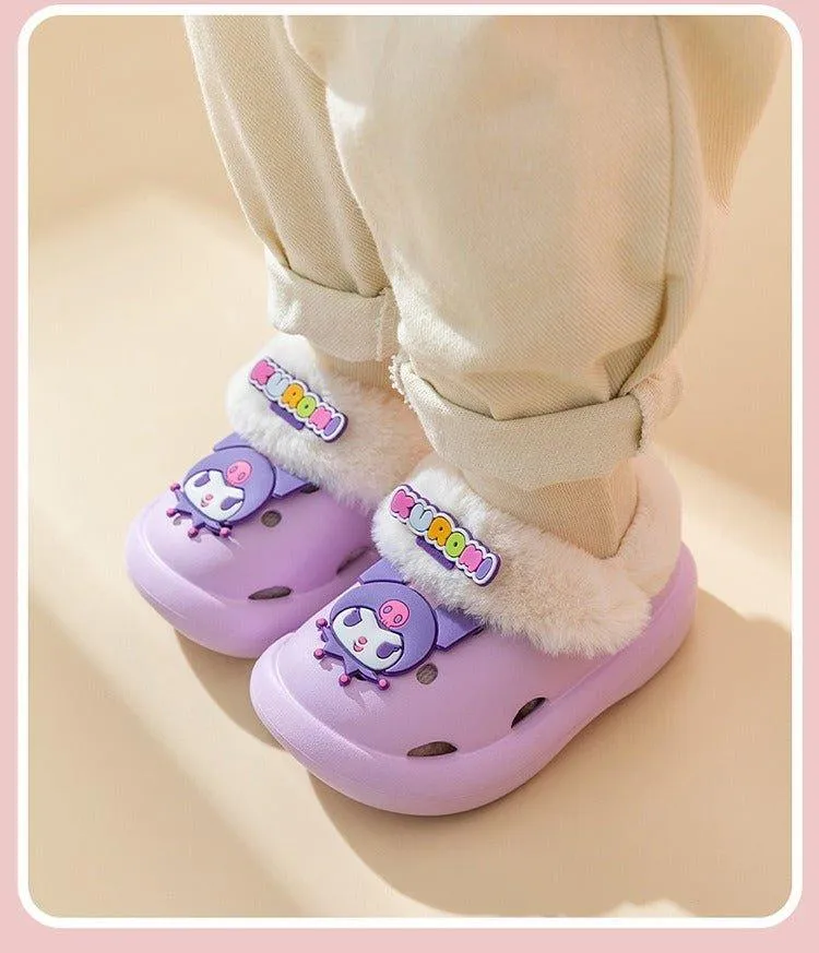 Sanrio Clogs Kids' Fleece Sandals (Removable Fleece)