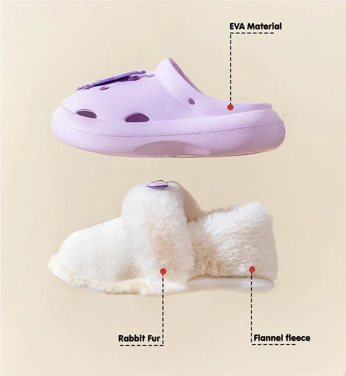 Sanrio Clogs Kids' Fleece Sandals (Removable Fleece)