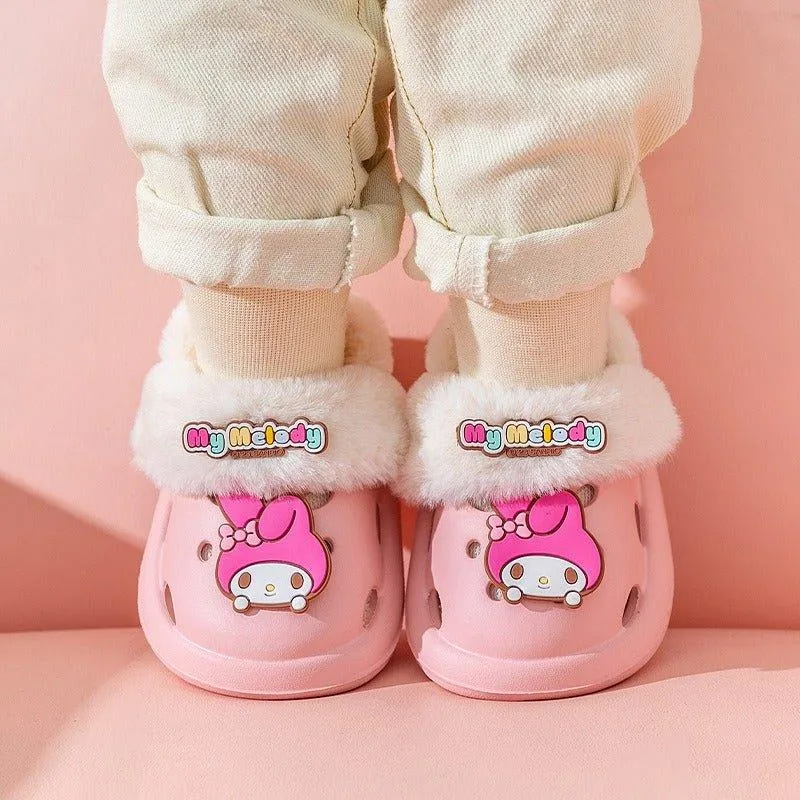 Sanrio Clogs Kids' Fleece Sandals (Removable Fleece)