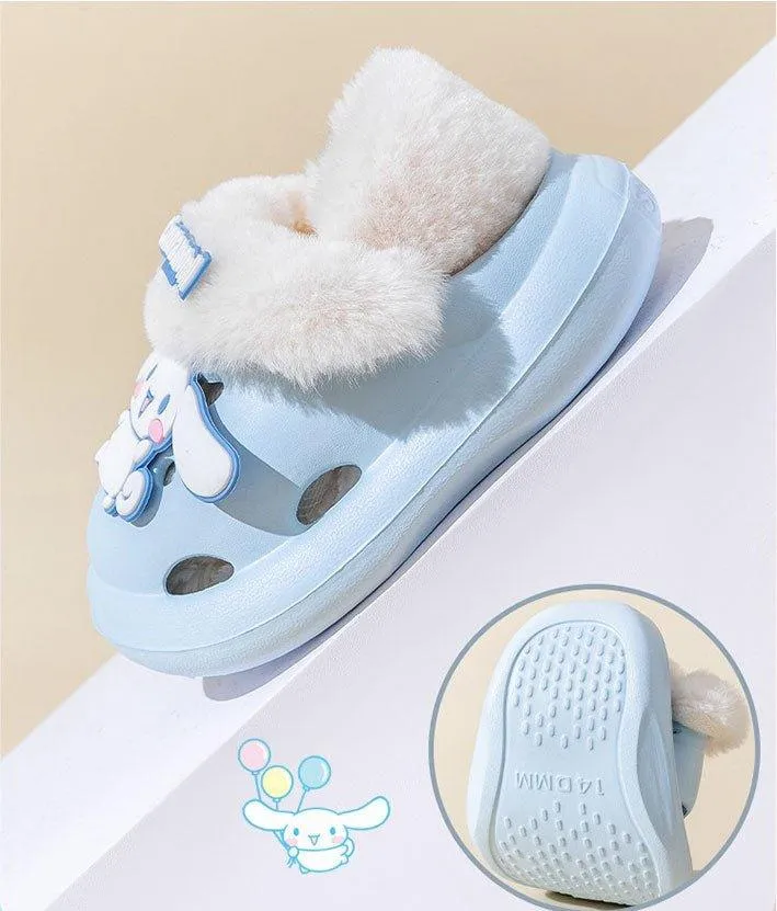 Sanrio Clogs Kids' Fleece Sandals (Removable Fleece)