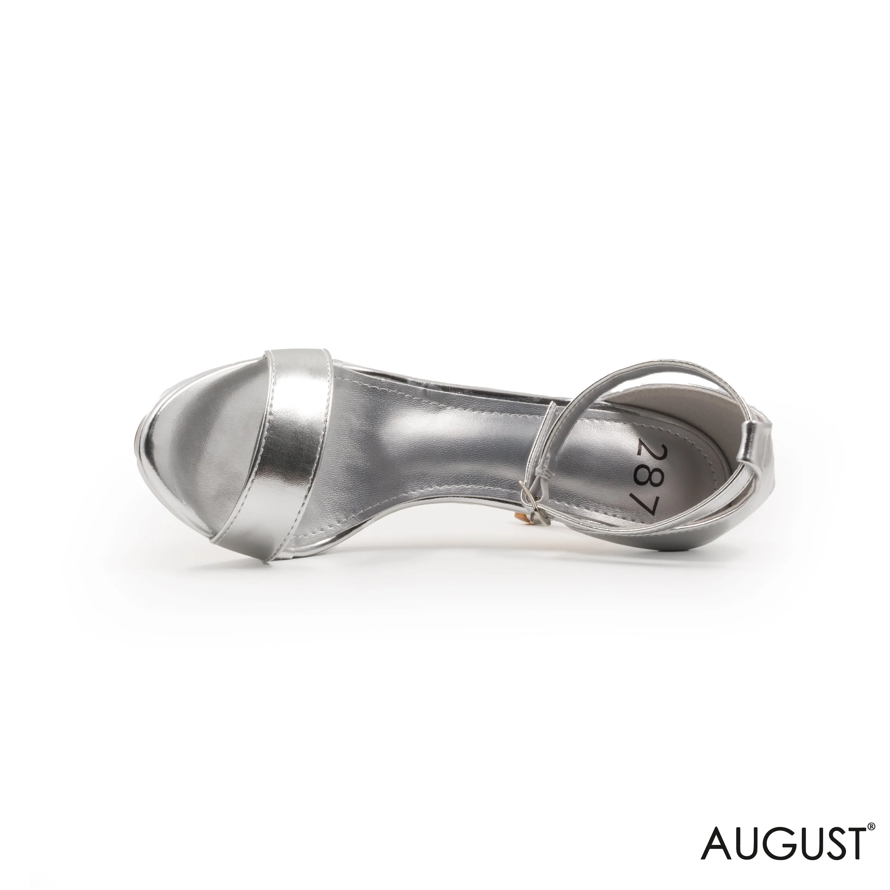 SHINY METALLIC WITH ANKLE STRAP SANDAL