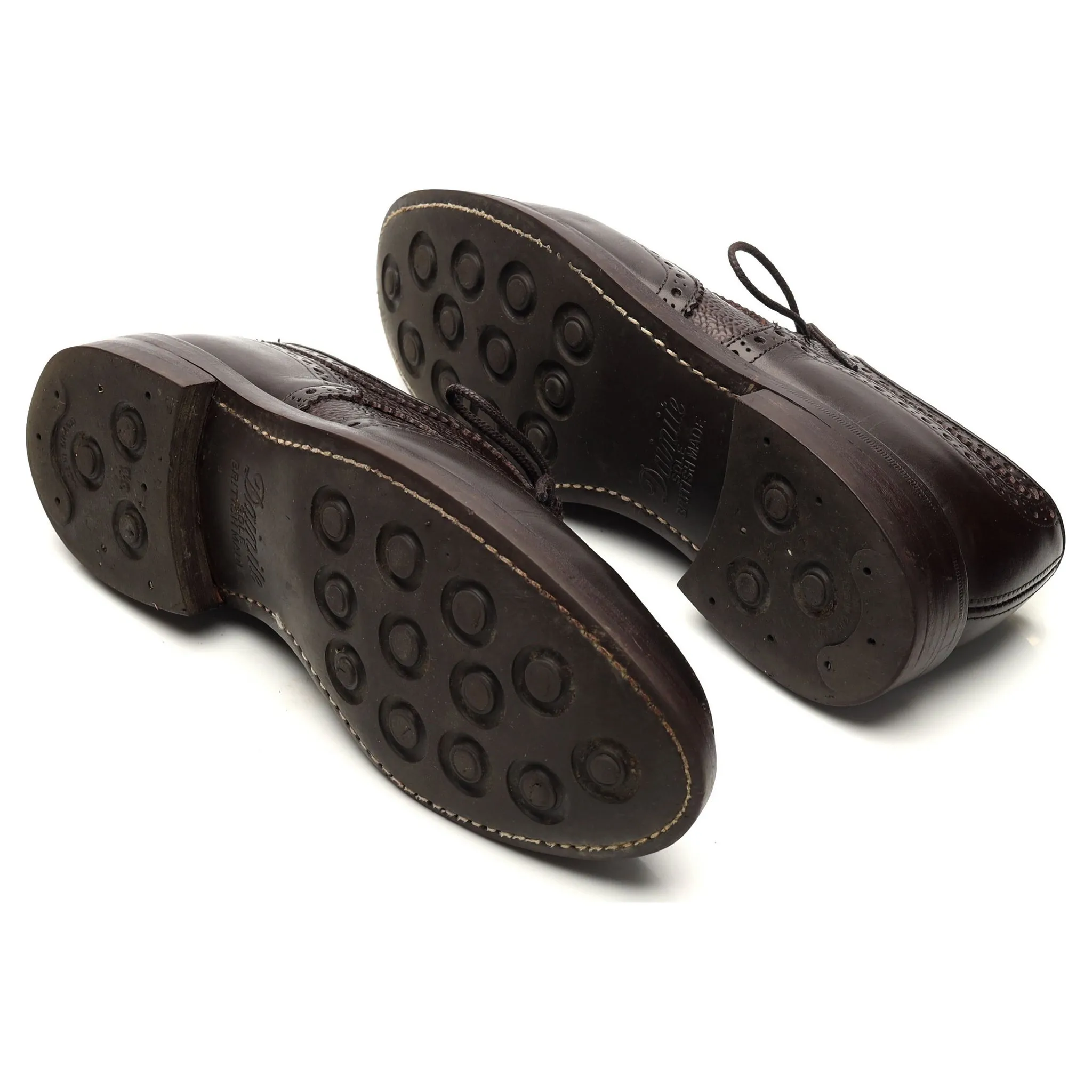 'Skiddaw' Dark Brown Grain Leather Derby Brogues UK 8
