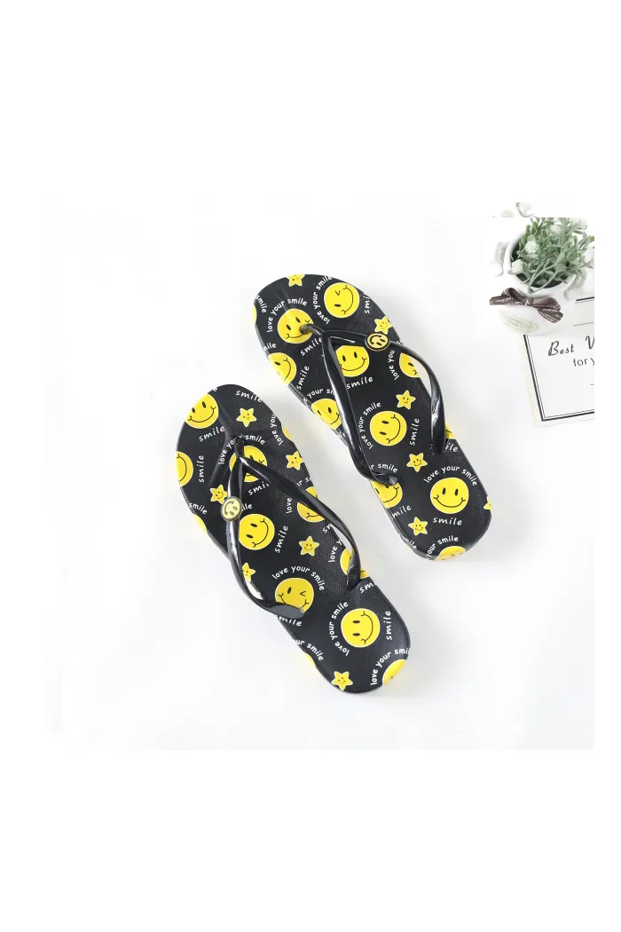 Smiley Face Flip Flops