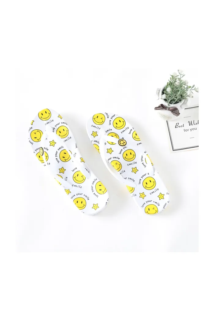 Smiley Face Flip Flops