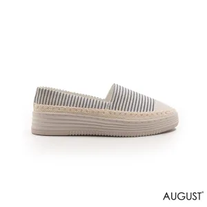 STRIPED FABRIC LOAFERS WITH DETAILS TOUCH