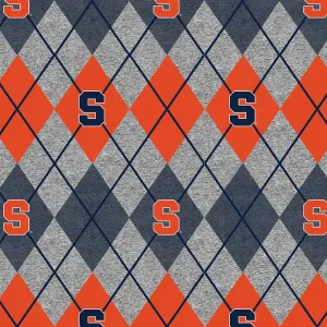 SYRACUSE UNIVERSITY-Heather Argyle Fleece-100% Polyester-SYR1148