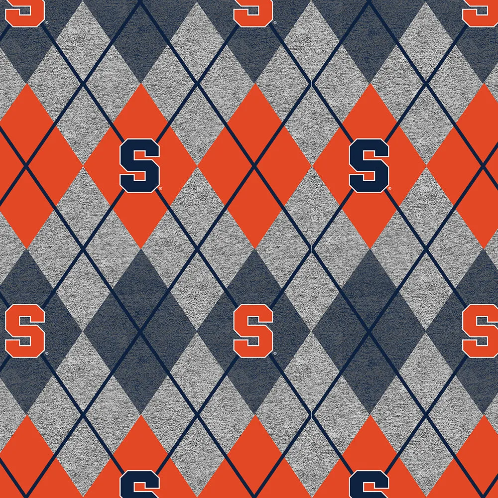 SYRACUSE UNIVERSITY-Heather Argyle Fleece-100% Polyester-SYR1148