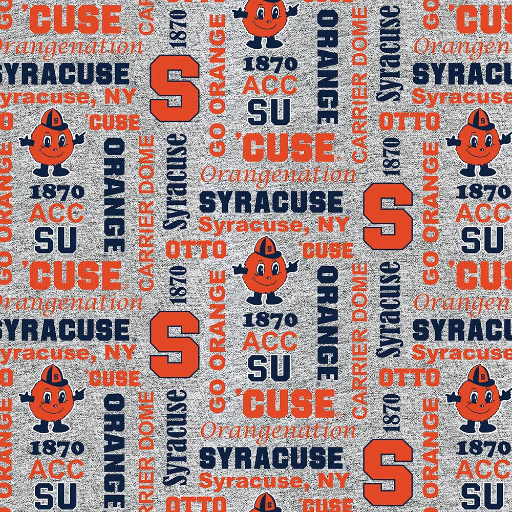SYRACUSE UNIVERSITY-Heather Verbiage Fleece-100% Polyester-SYR1162