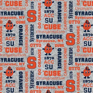 SYRACUSE UNIVERSITY-Heather Verbiage Fleece-100% Polyester-SYR1162