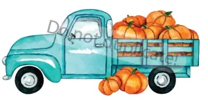 Teal Pumpkin Truck Vinyl Heat Transfer