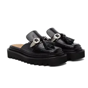 Toga Pulla Black Tassel Loafers