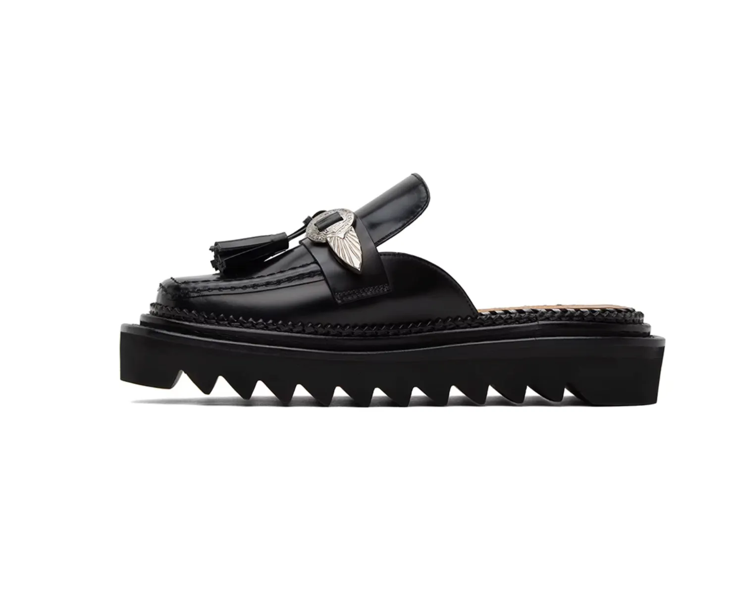 Toga Pulla Black Tassel Loafers