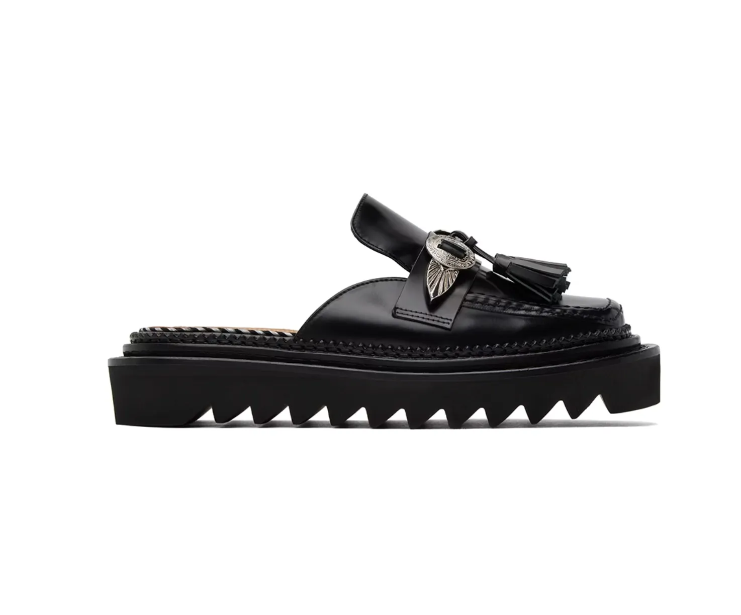 Toga Pulla Black Tassel Loafers
